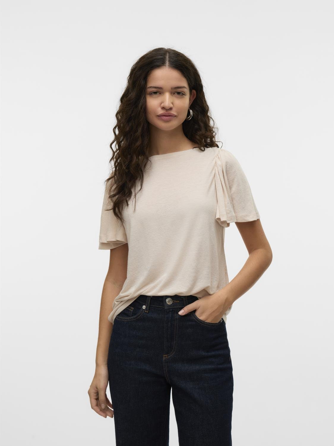 VMPALOMA Top - Oatmeal - VERO MODA & VILA Bergvik